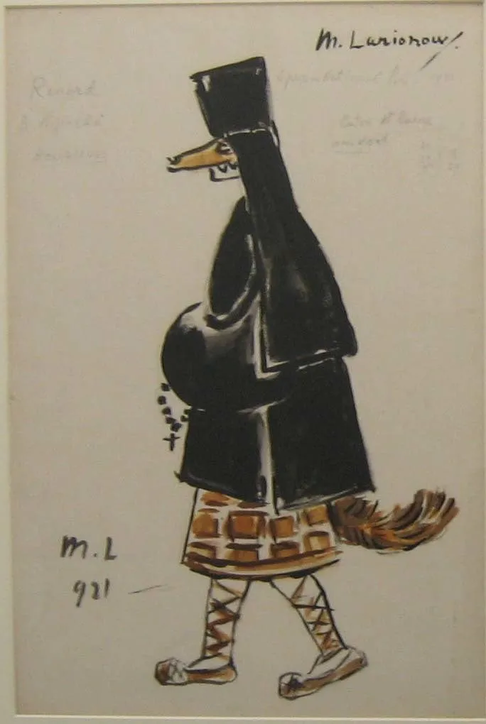 Untitled, by Mikhail Larionov, watercolor, 1921