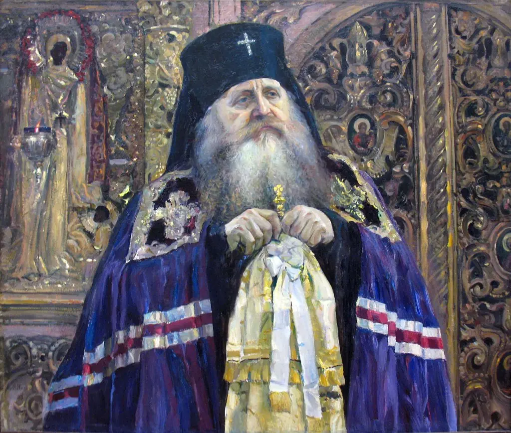 Archbishop Anthony (Khrapovitsky), by Mikhail Nesterov