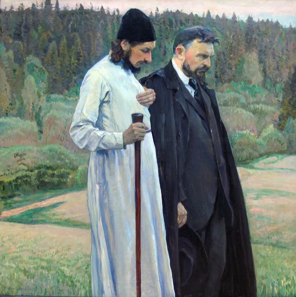 Portrait of the philosophers S.N. Bulgakov and P.A. Florensky, by Mikhail Nesterov