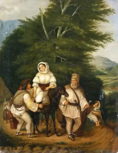 Țărani sălișteni la târg, by Miklós Barabás