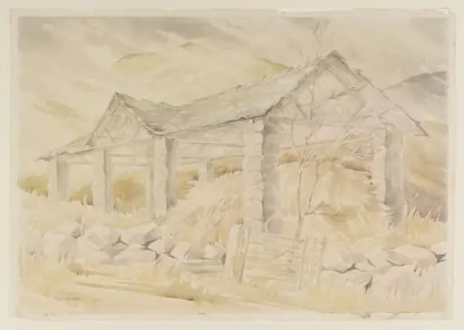 Barn at Bala, Merionethshire, by Mildred E. Eldridge