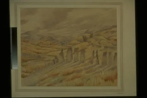 Slate Fences, Abergynolwyn, Merionethshire, by Mildred Eldridge