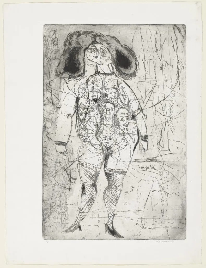 Untitled, by Mildred Thompson, ink, 1959