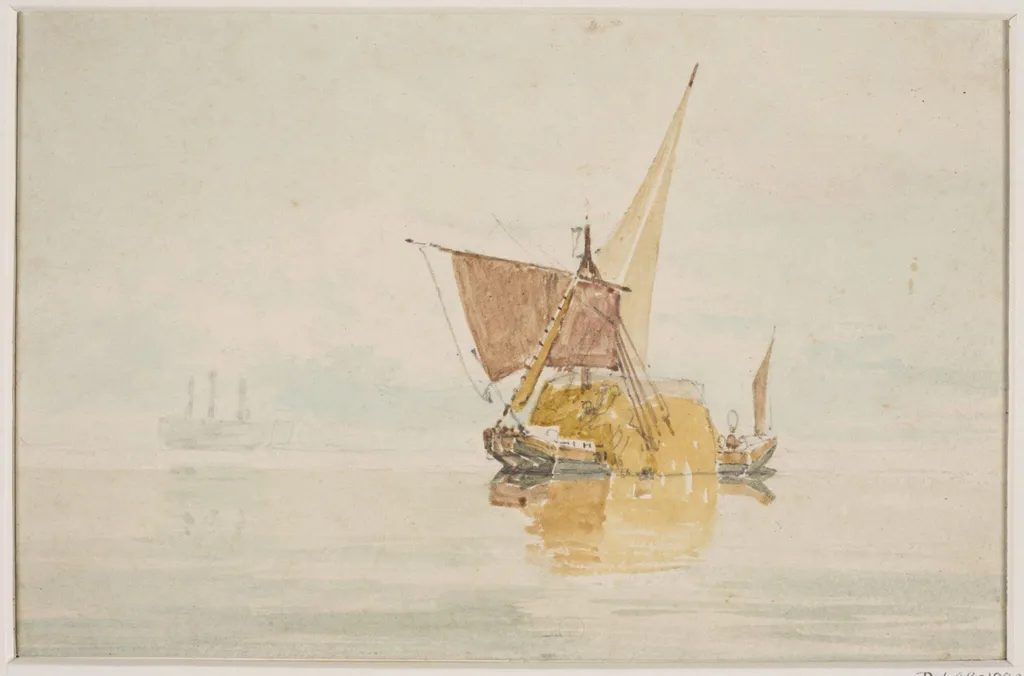 Sea-piece with a hay-barge, by Miles Cotman, 1830