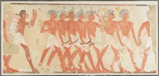 Military Musicians Showing Nubian and Egyptian Styles, by Nina M. Davies