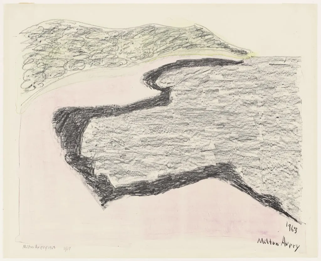Untitled, by Milton Avery, ink, 1963