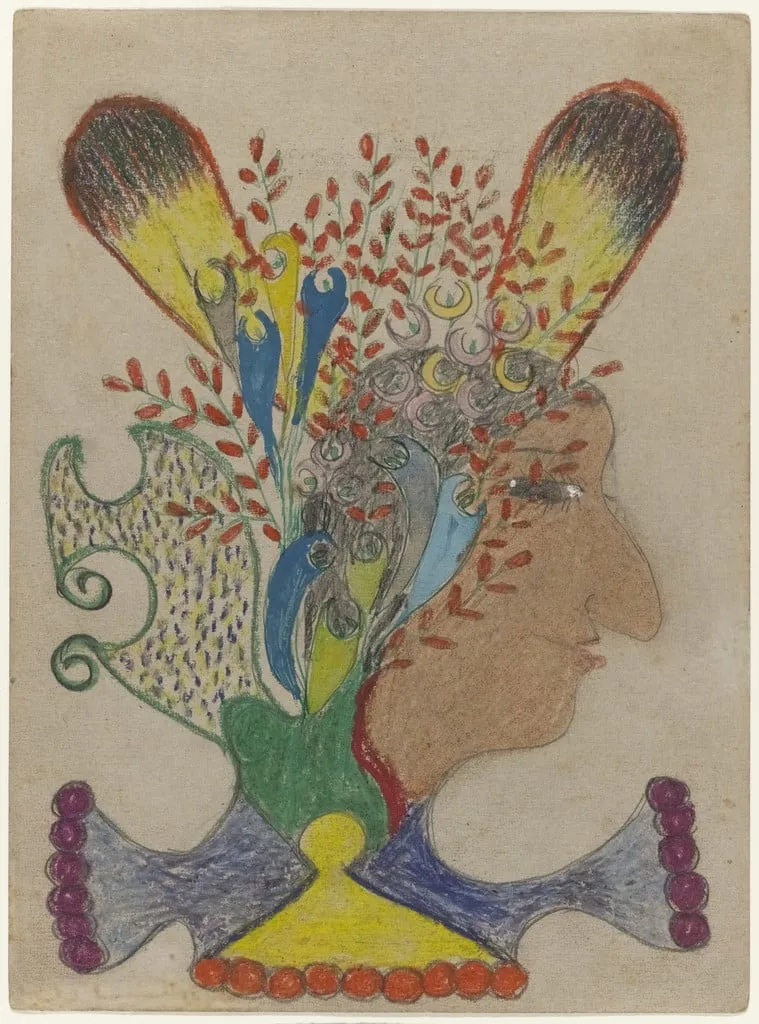 Untitled, by Minnie Evans, graphite, 1948