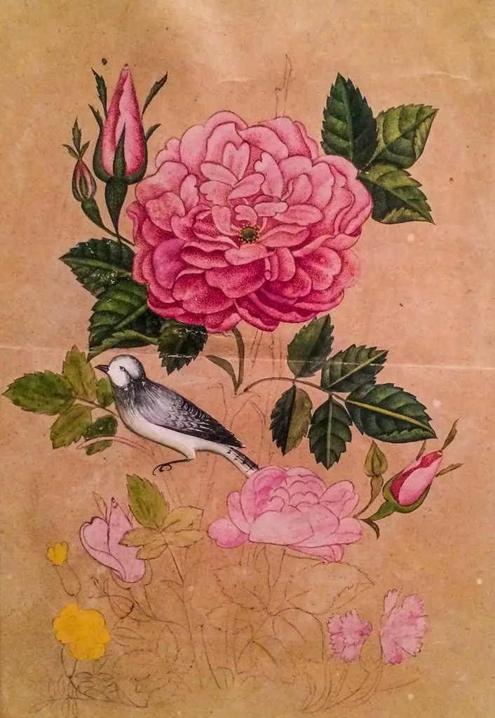 Rose and Nightingale, by Mirza Gadim Iravani