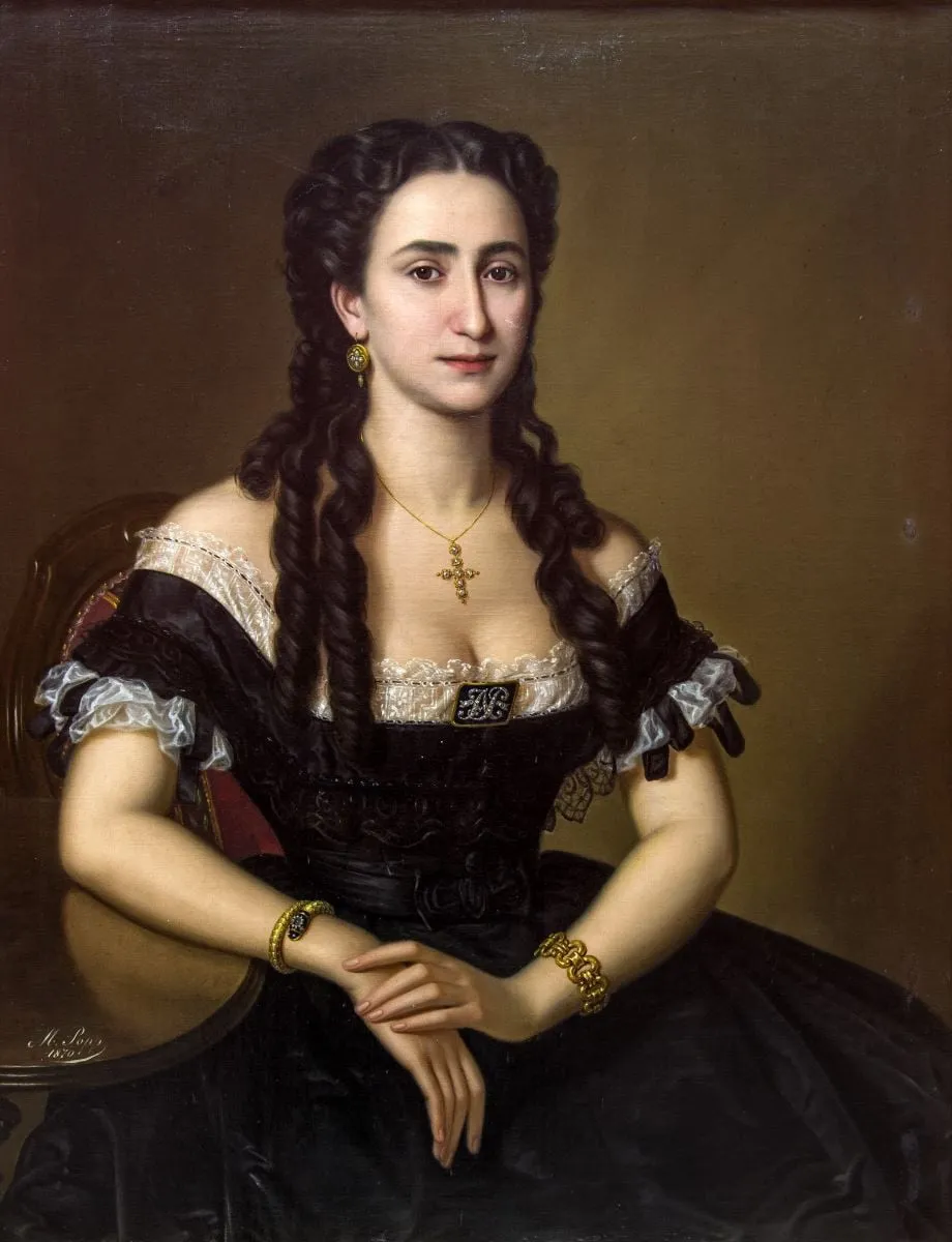 Anastasia Rudeanu, sora actorului Grigore Manolescu, by Mișu Popp, 1870