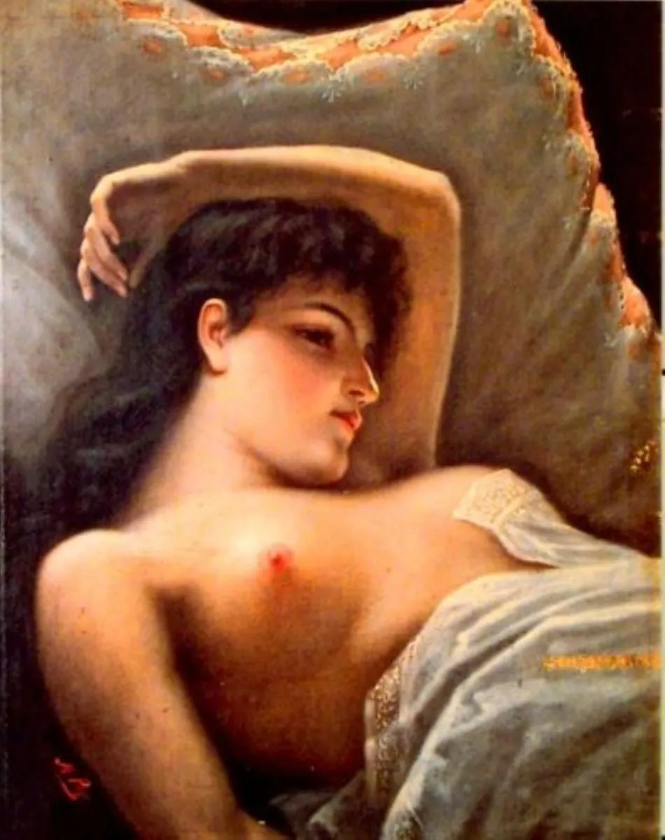 Femeie tânără, by Mișu Popp, unspecified, 1869