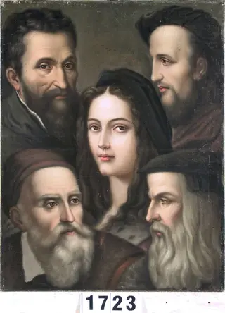 Grup de portrete, by Mișu Popp, 1869