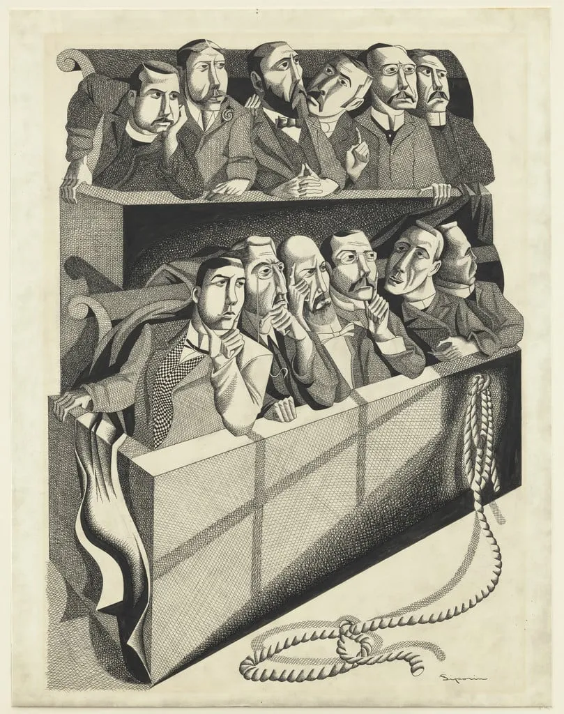 Untitled, by Mitchell Siporin, graphite, 1935