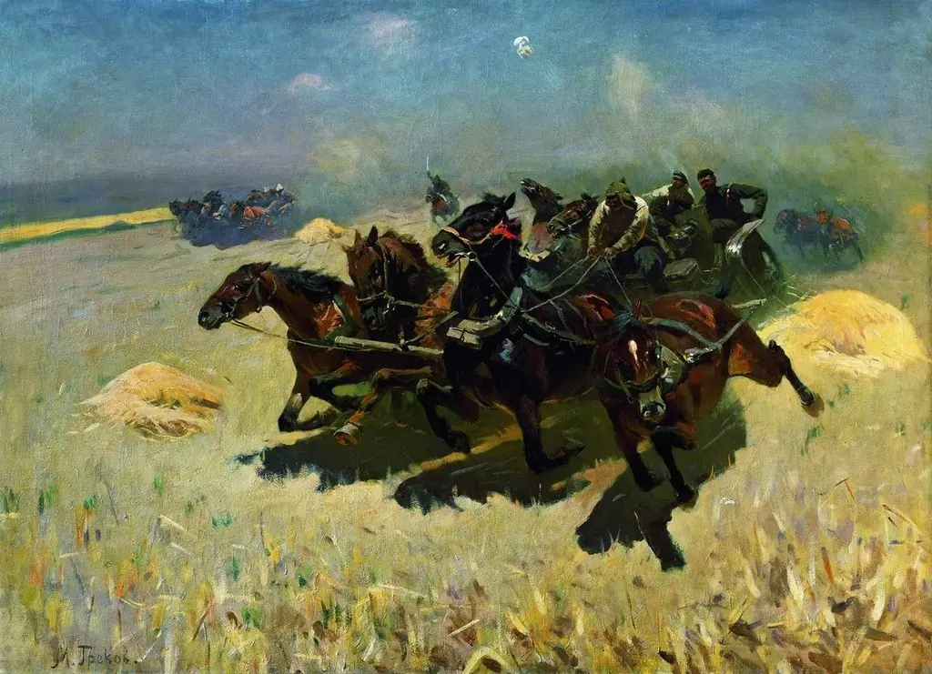 Tuchanka., by Mitrofan Grekov