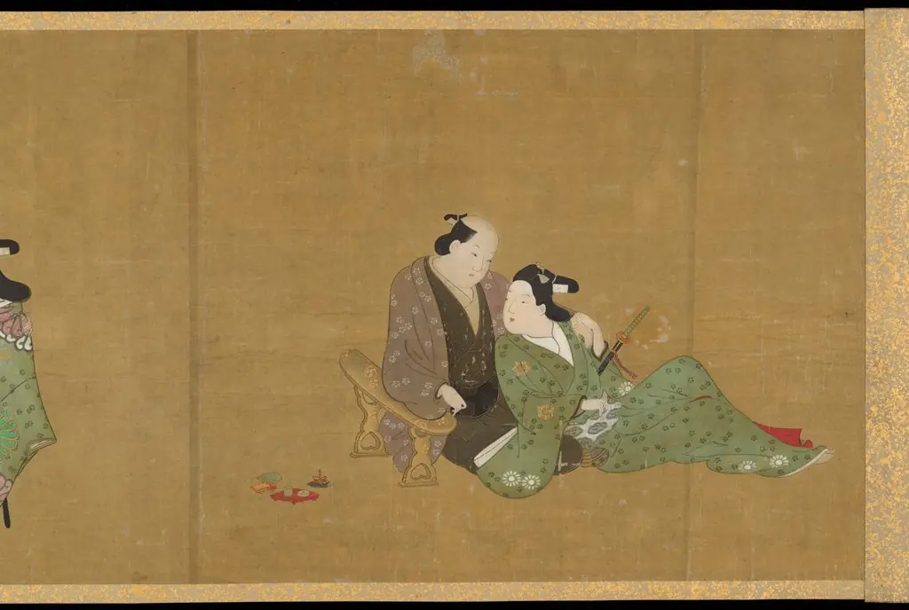 Handscroll of Ten Homoerotic (Nanshoku) Scenes, by Miyagawa Chōshun