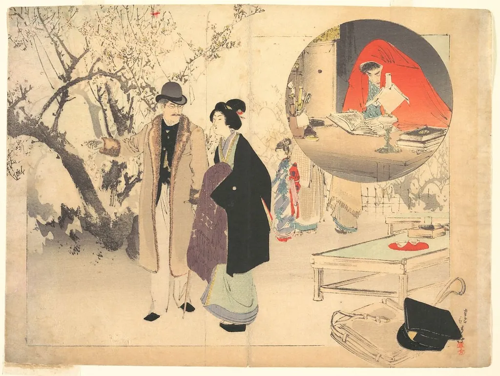 Untitled, by Mizuno Toshikata, ink, 1903