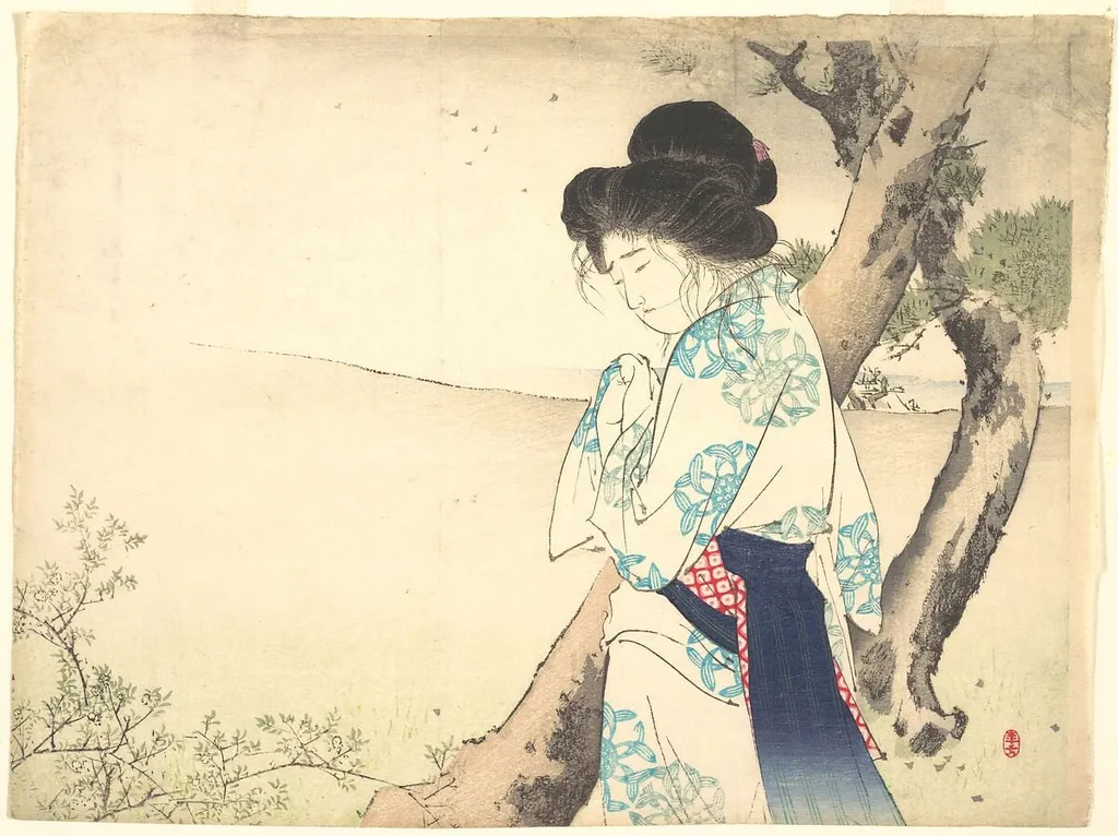 Untitled, by Mizuno Toshikata, ink, 1905