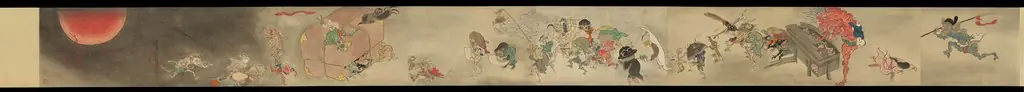 Copy of Night Parade of One Hundred Demons from the Shinjuan Collection, by Mochizuki Gyokusen