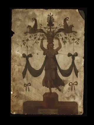 Modern copy of a pompeian wall painting