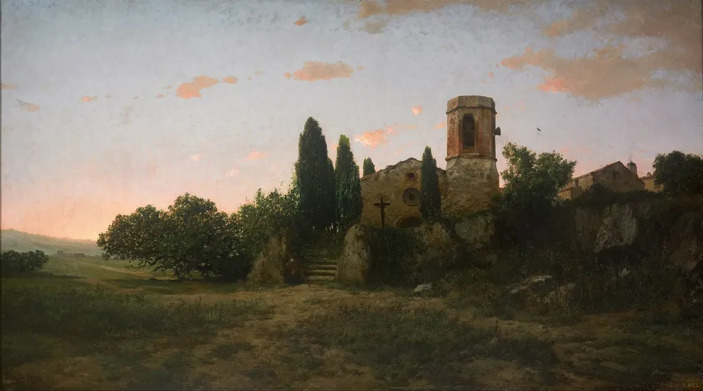 The Bell for Prayer, by Modest Urgell, oil, 1888