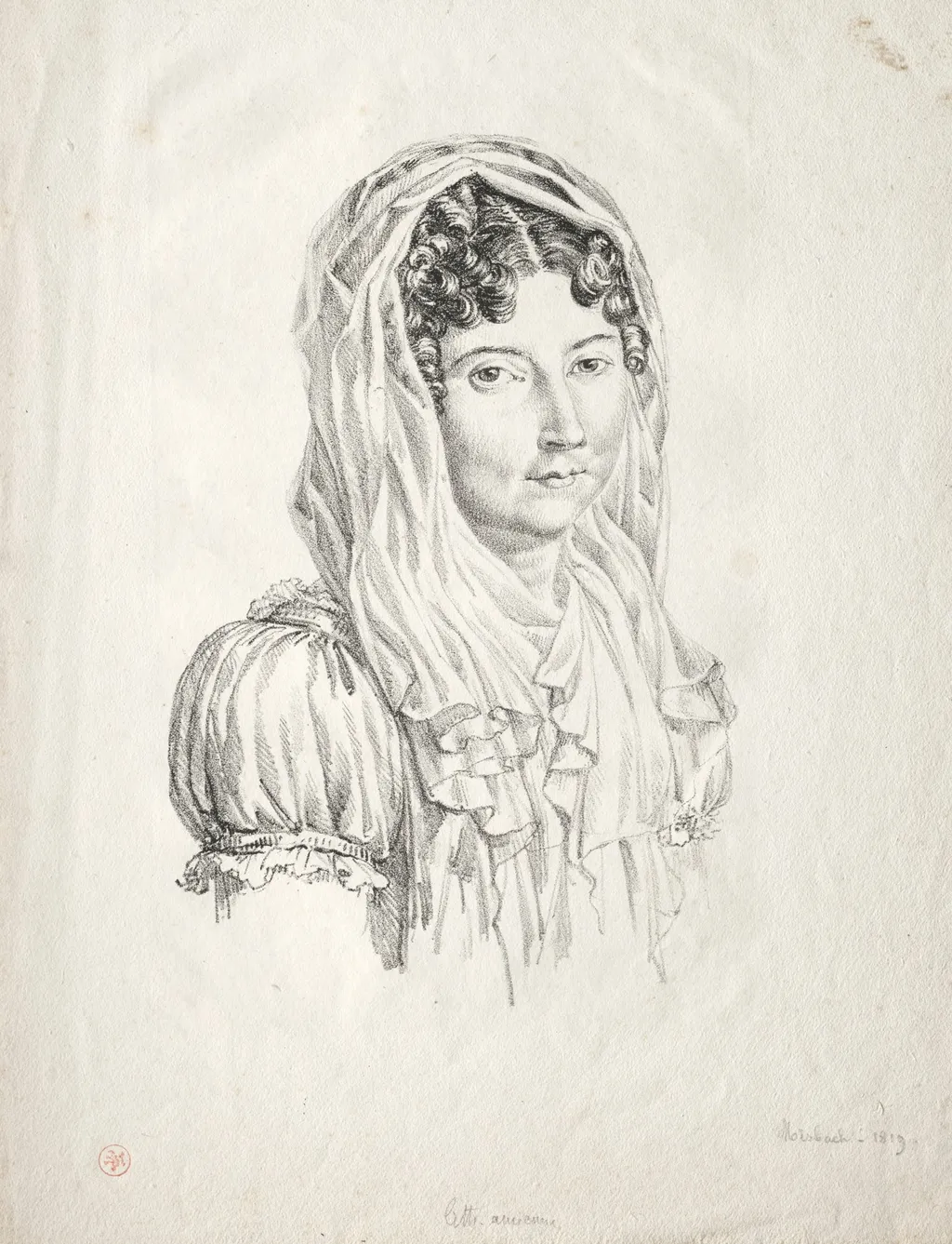 Portrait of a Woman, by Moisbach, 1819