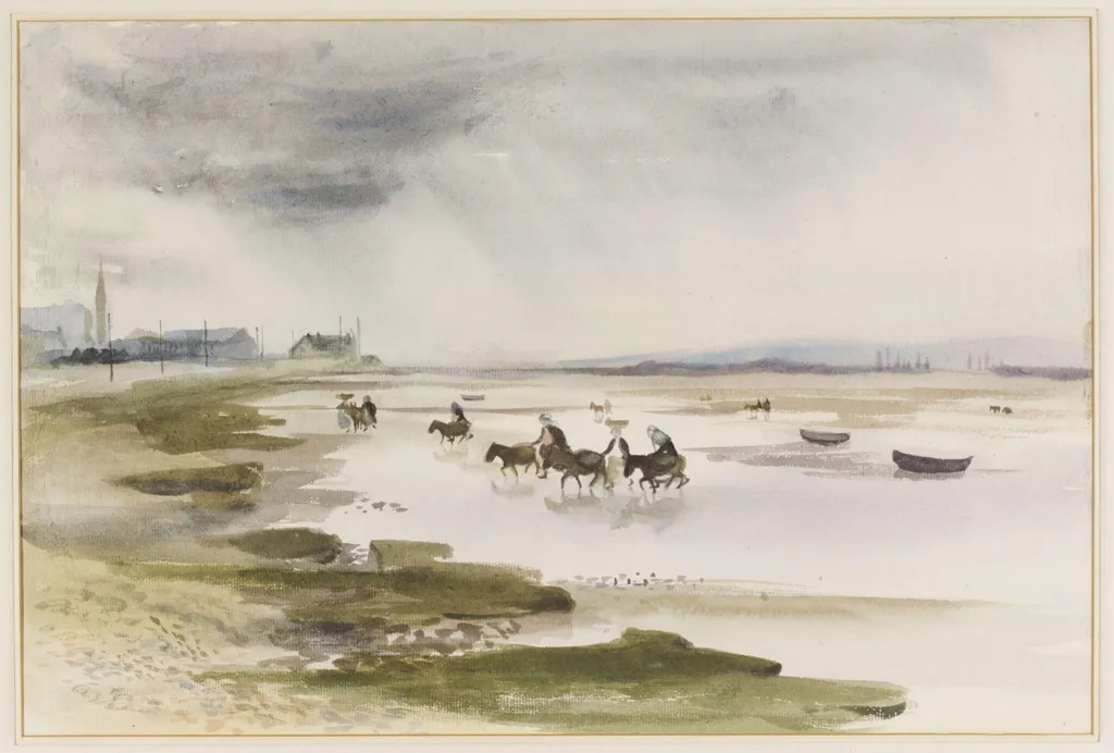 Penclawdd, Gower, Glamorganshire, by Mona Moore, watercolor, 1940