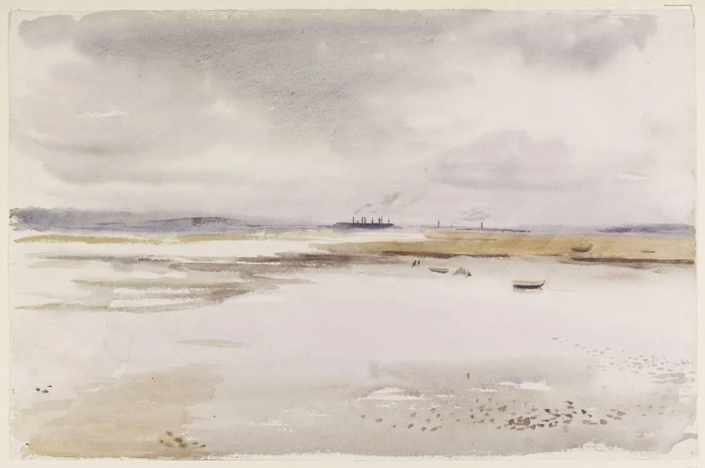 Penclawdd, Gower, Glamorganshire (Recording Britain, Welsh Counties), by Mona Moore, watercolor, 1942