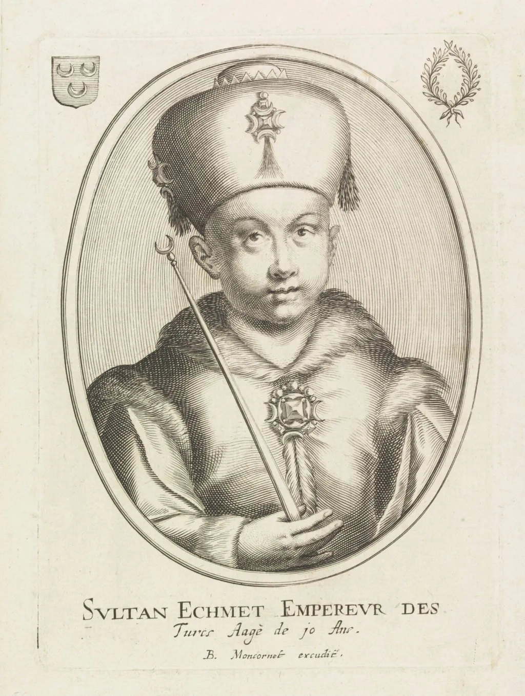 Turkish sultans, sultanas and other historical figures, by Moncornet, 1650