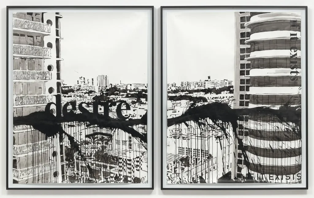 Untitled, by Monica Bonvicini, ink, 2006