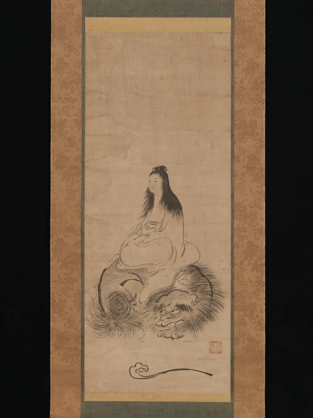 Monju on a Lion, unspecified, 1492