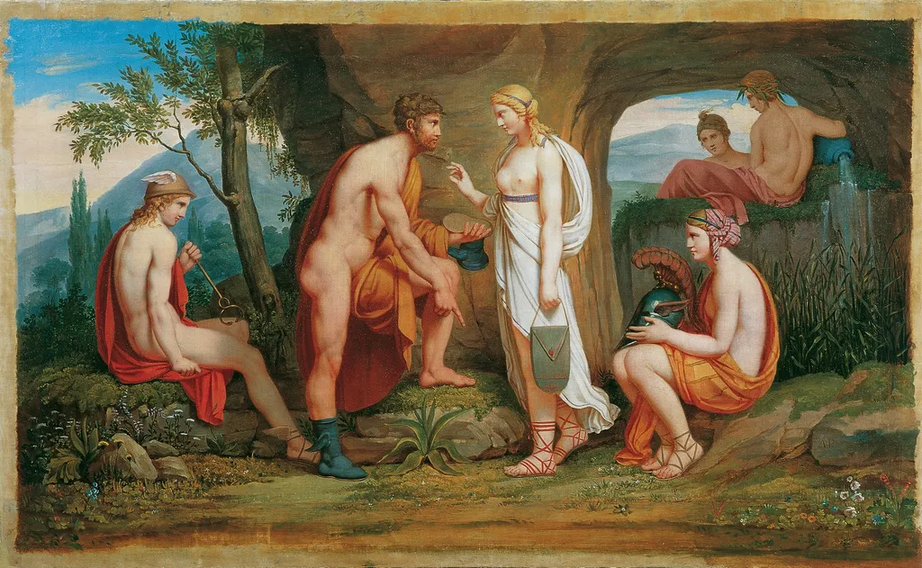Perseus and the Nymphs, by Monogrammist A. P., oil, 1800