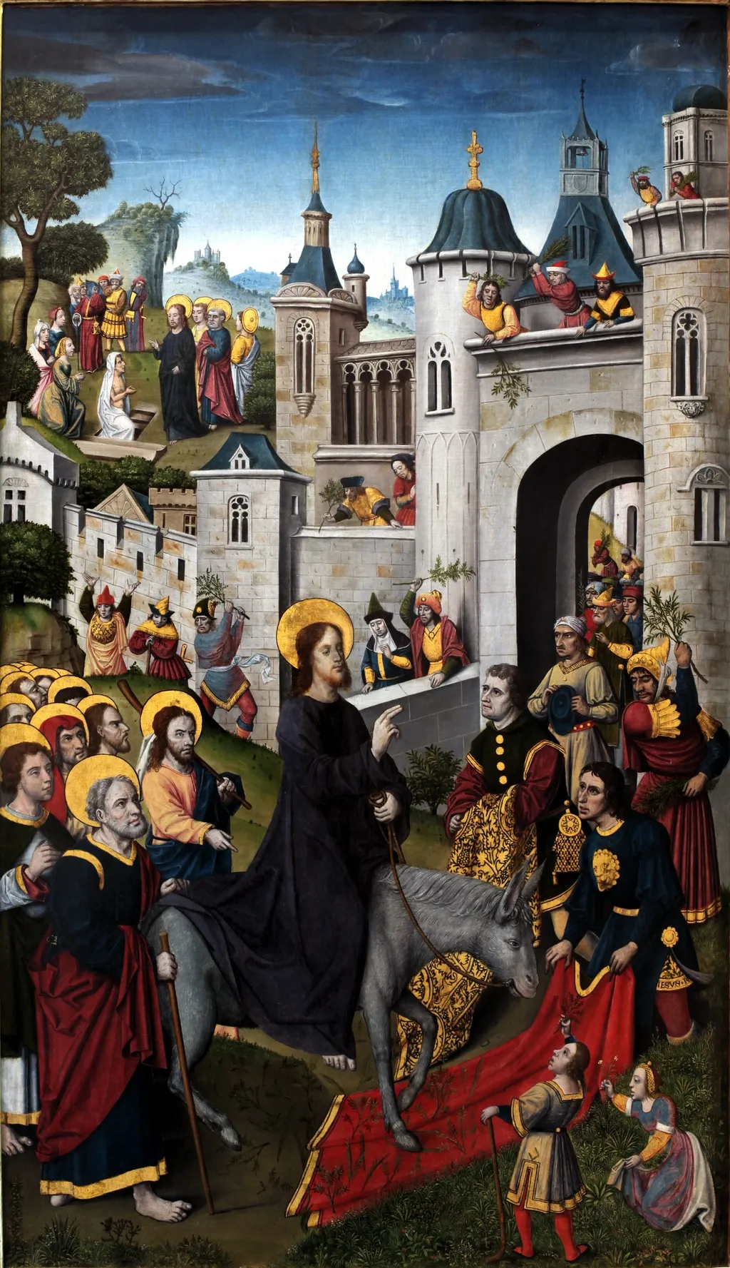Entrance in Jerusalem, by Monogrammist AH, oil, 1500