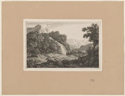 Classical Landscape with a Flutist, by Monogrammist D
