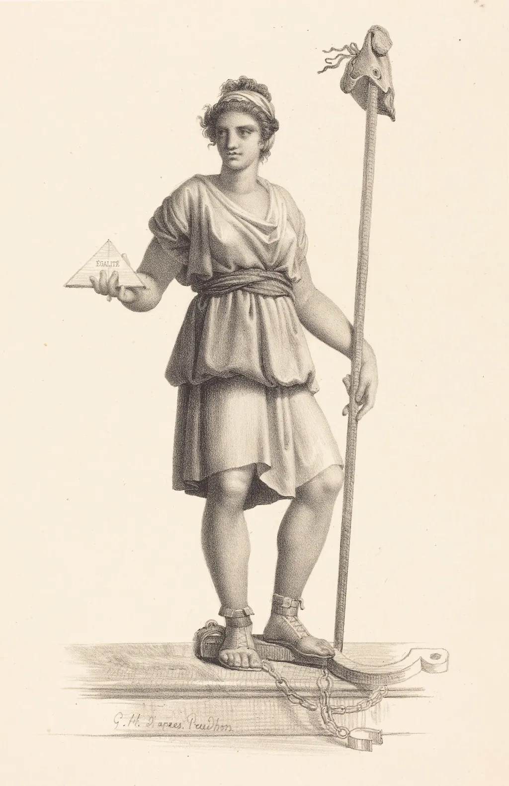 La République Française, by Monogrammist G.H., ink, 1848