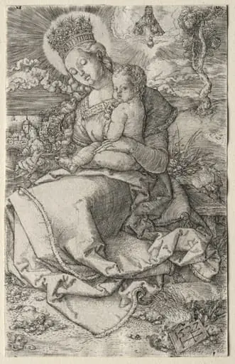 Virgin with a Crown of Stars, by Monogrammist HF