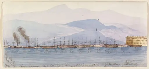 Position [of] Russian Fleet  Sebastopol.  Friday 22nd. September 1854  7.30. AM, by Montagu Frederick O'Reilly