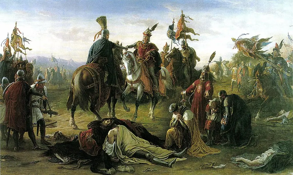 The Meeting of King Ladislas IV and Rudolph of Habsburg on the Battlefield of Marchfeld