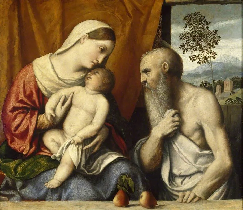 The Virgin and Child with St Jerome, by Moretto da Brescia, oil, 1530