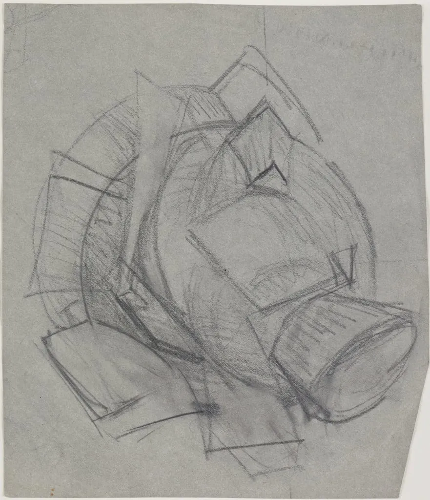 Untitled, by Morgan Russell, graphite, 1914
