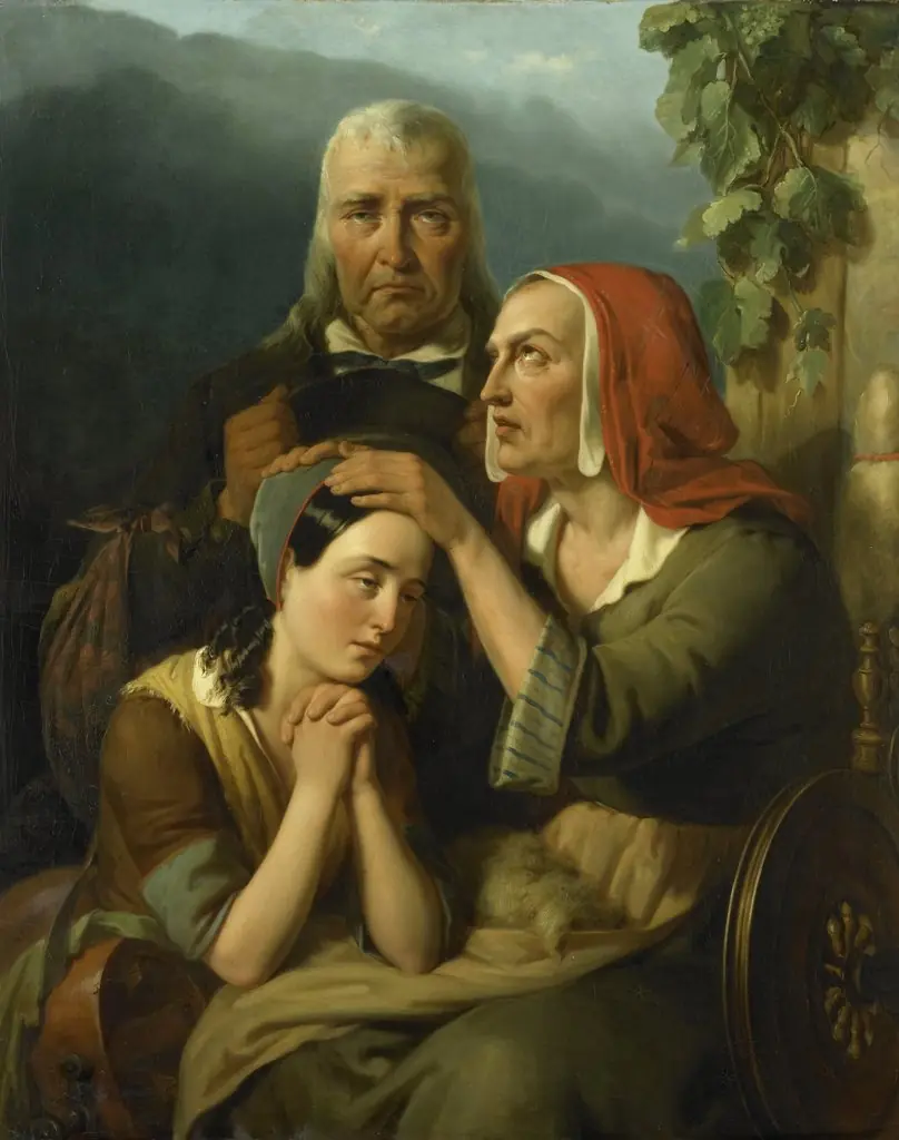 'A Mother's Blessing', by Moritz Calisch, 1844