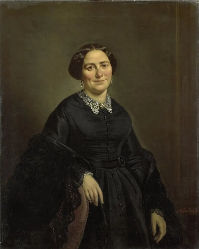 Johanna Christina Beelenkamp (1820-90). Wife of Cornelis Outshoorn, by Moritz Calisch