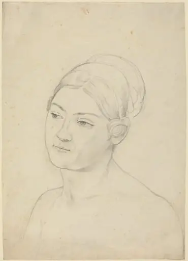 Head of a Young Woman, by Moritz Daniel Oppenheim