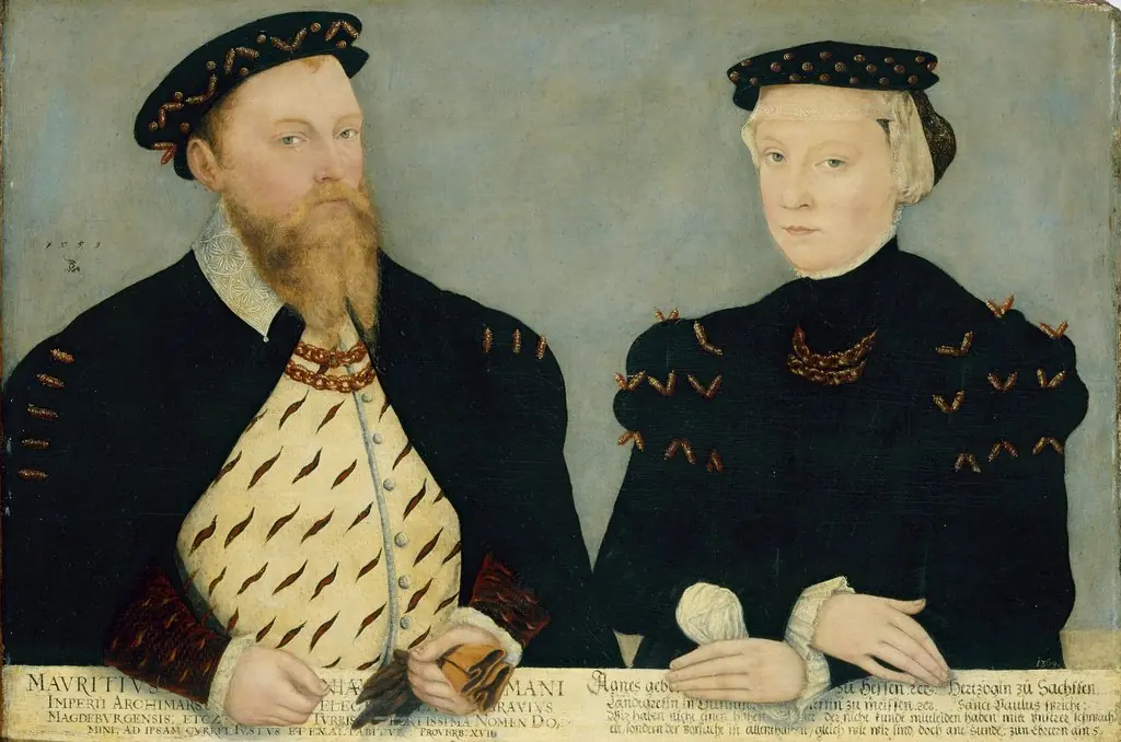 Moritz, Elector of Saxony and his wife Agnes