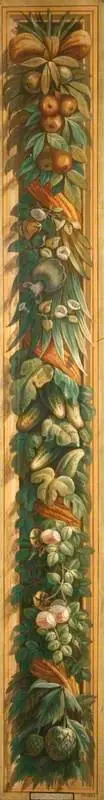 Fruit and Flowers (copy of a painted border in the Palazzo Ducale, Mantua), by Moritz Meurer