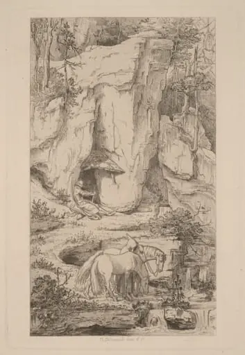 A Monk Leading Horses to Water, by Moritz von Schwind