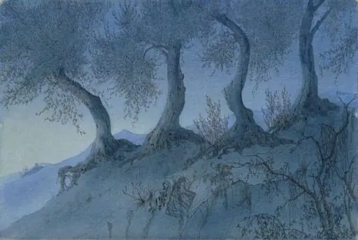 Olive trees at St. François AM, by Morphew