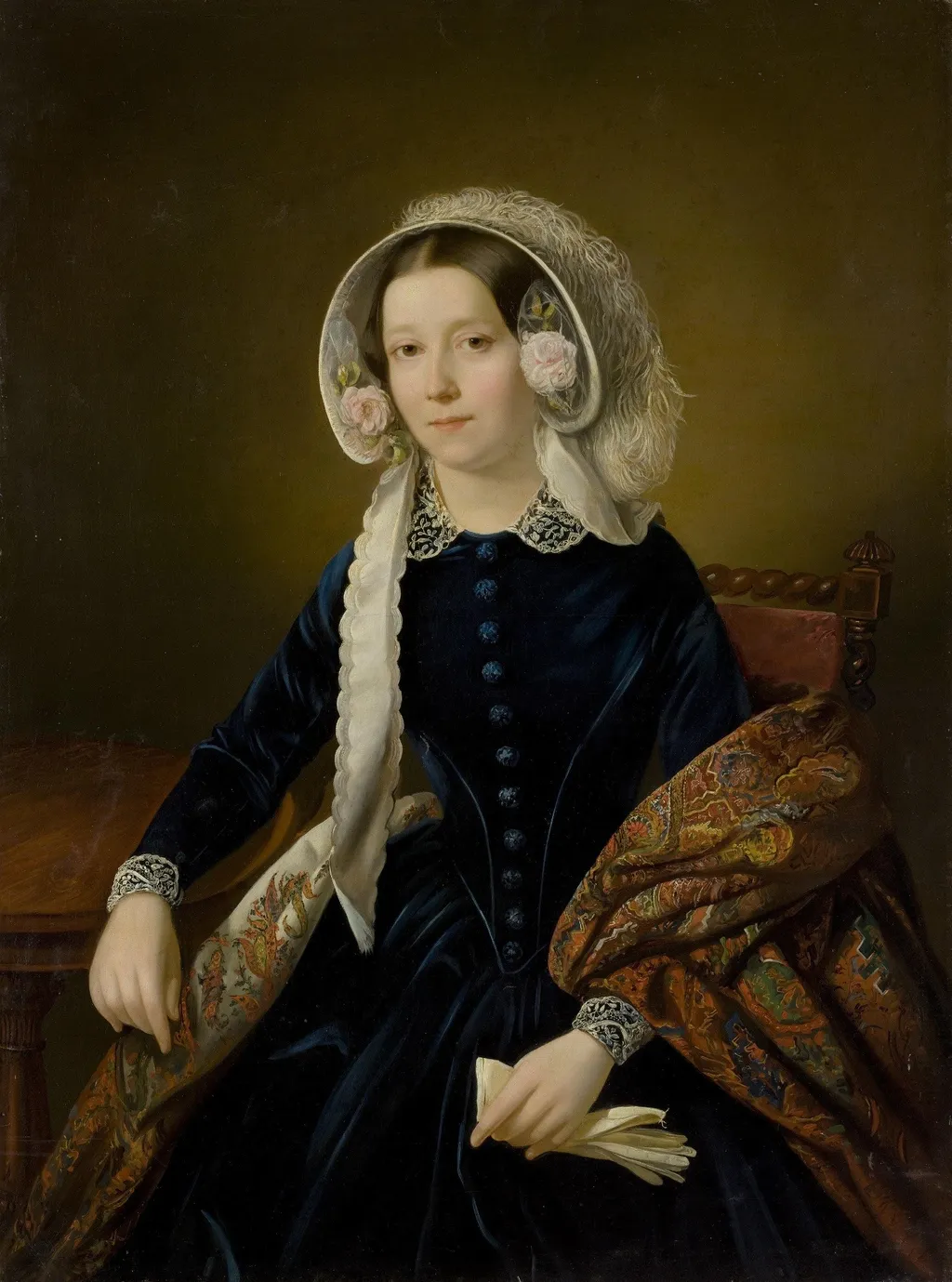 Portrait of the Mother of Kobylinsky, Member of the State Council, by Morten Thrane Brünnich, oil, 1849