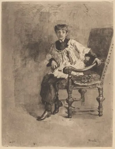 Seated Acolyte, by Mosè Bianchi
