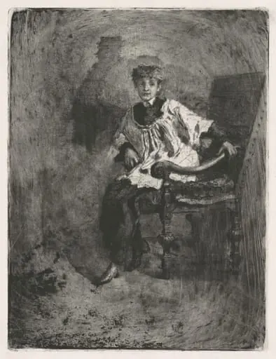 Seated Acolyte, by Mosè Bianchi