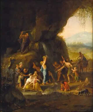 Moses Striking Water from the Rock