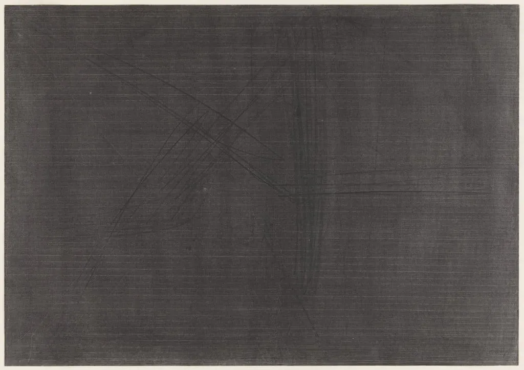 Untitled, by Moshe Kupferman, charcoal, 1977